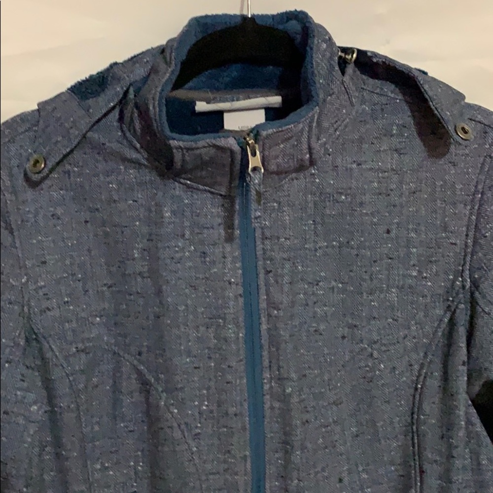 Free Country Blue Gray Faux Fur Lined Jacket, M MAKE AN OFFER!!!
